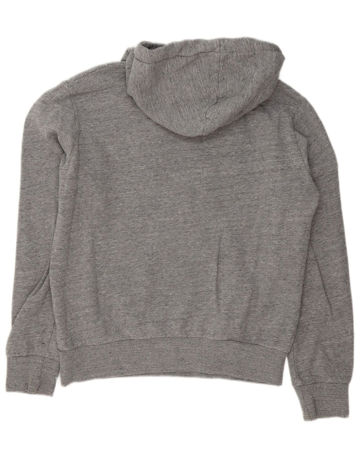 Męski sweter z kapturem Superdry z grafiką, średnioszary, bawełniany w cętki
