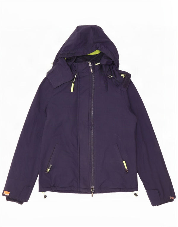 Superdry Womens The Windcheater Windbreaker Jacket UK 14 Medium Navy Blue