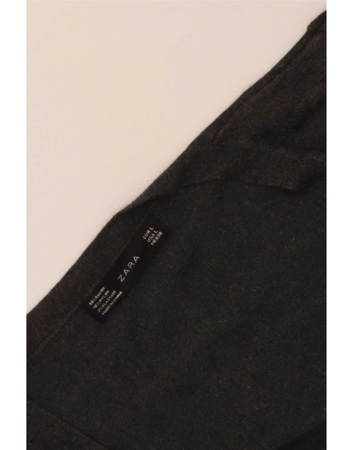 Sweter damski Zara Cardigan UK 14, duży, szary, sztuczny jedwab