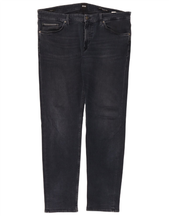 Hugo Boss Męskie jeansy slim W38 L34 Niebieskie bawełniane
