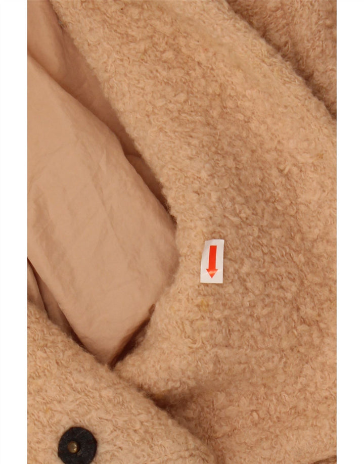 Dwurzędowy płaszcz damski ZARA Trafaluc UK 14 średni beż