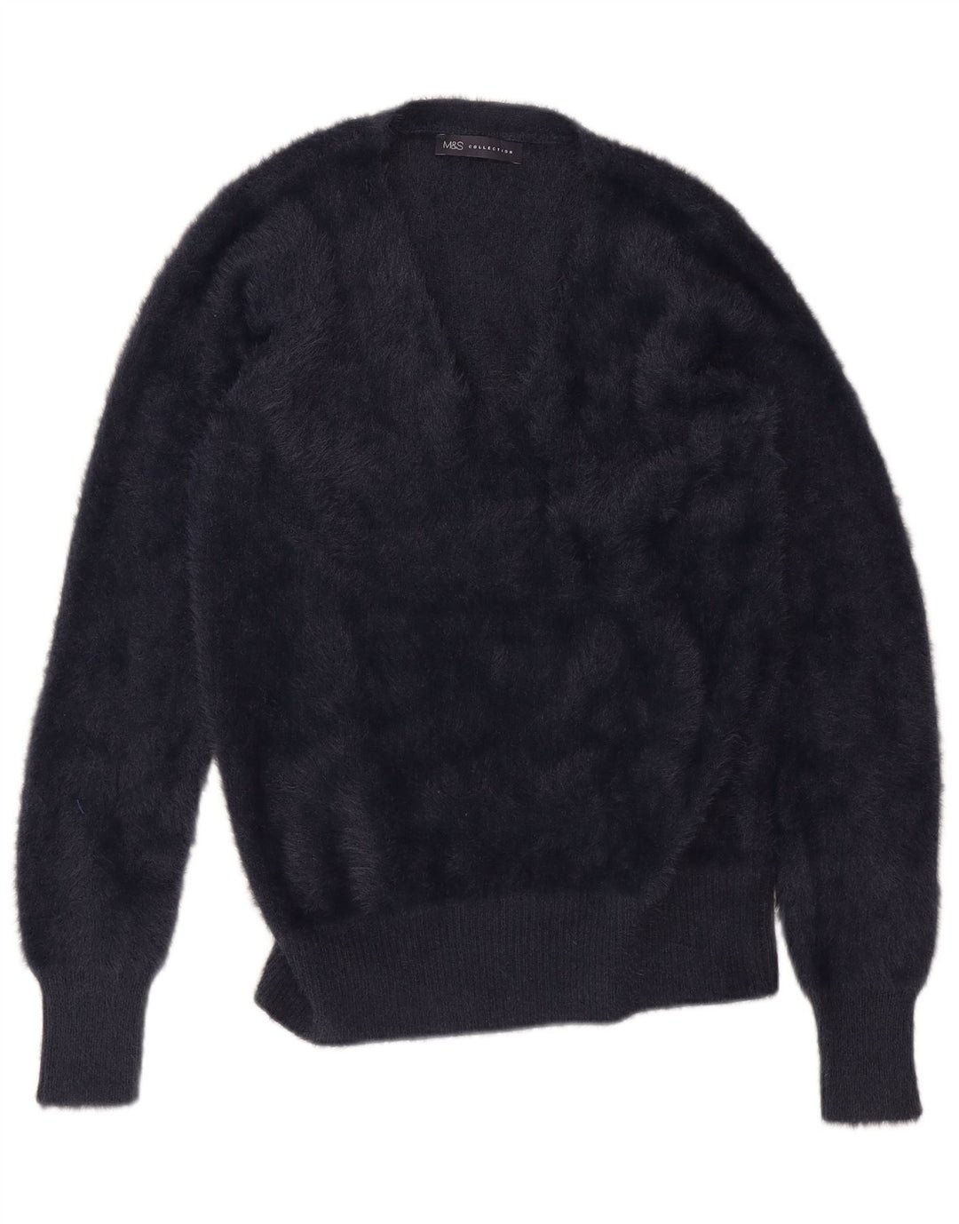 Marks & Spencer Damski sweter z dekoltem w kształcie litery V, UK 14, średni granatowy