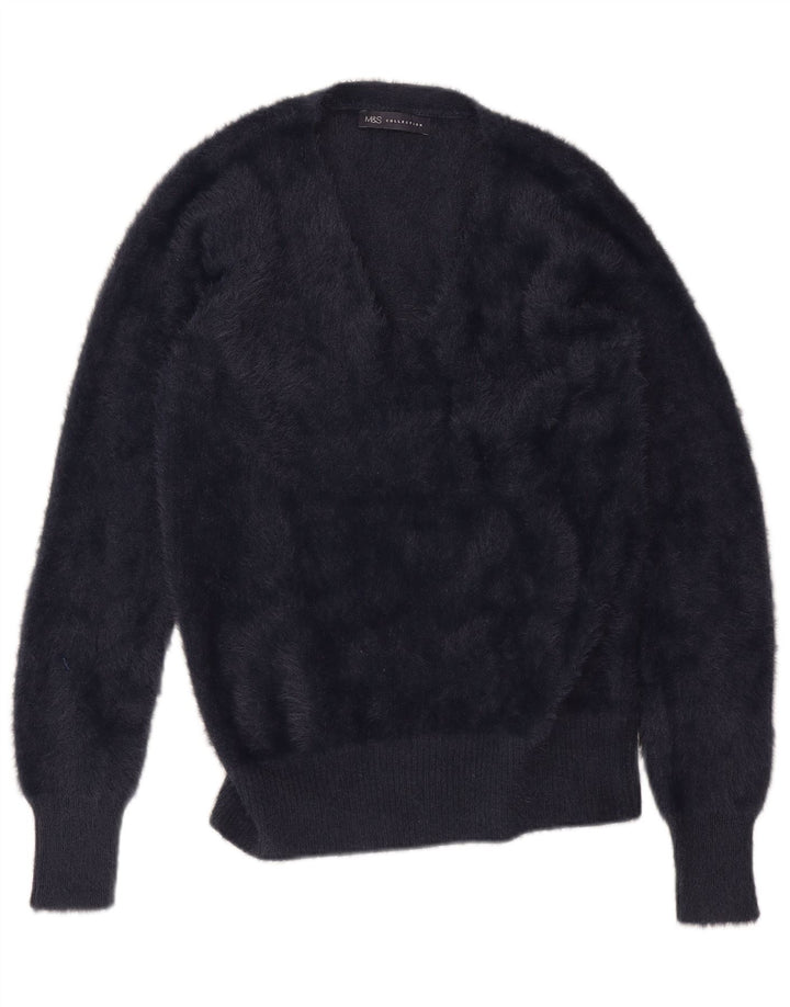Marks & Spencer Damski sweter z dekoltem w kształcie litery V, UK 14, średni granatowy