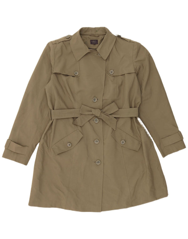 Marks & Spencer Damski trencz UK 20 2XL Khaki Poliester