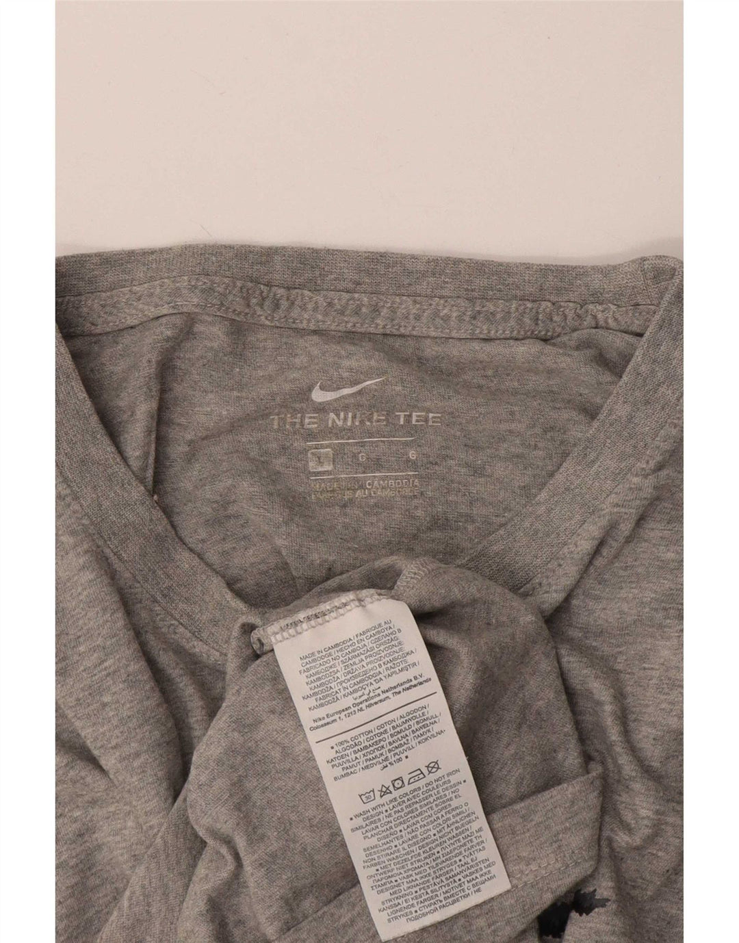Męski T-shirt z grafiką Nike, duży, szary, bawełniany