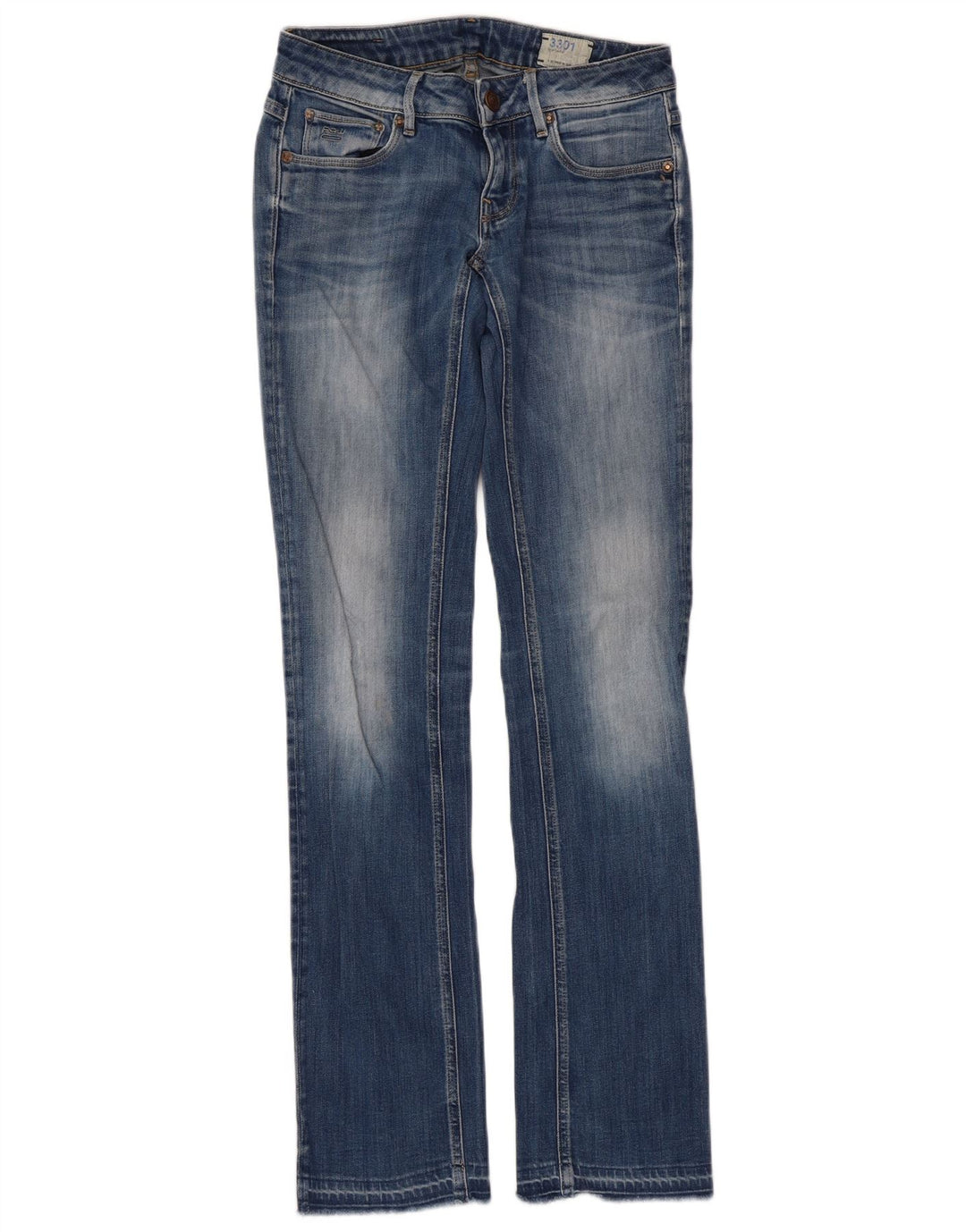 Damskie jeansy G-Star 3301 Slim Bootcut W28 L33 Niebieskie