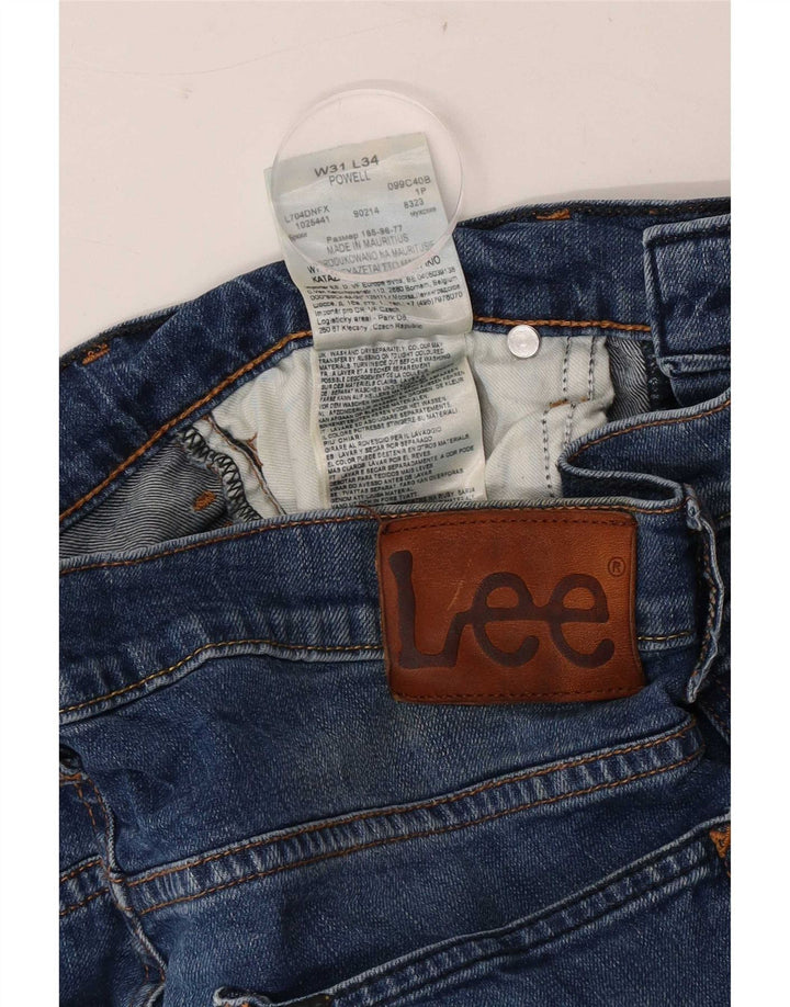 Damskie jeansy Lee Powell Slim W31 L29 Niebieskie bawełniane