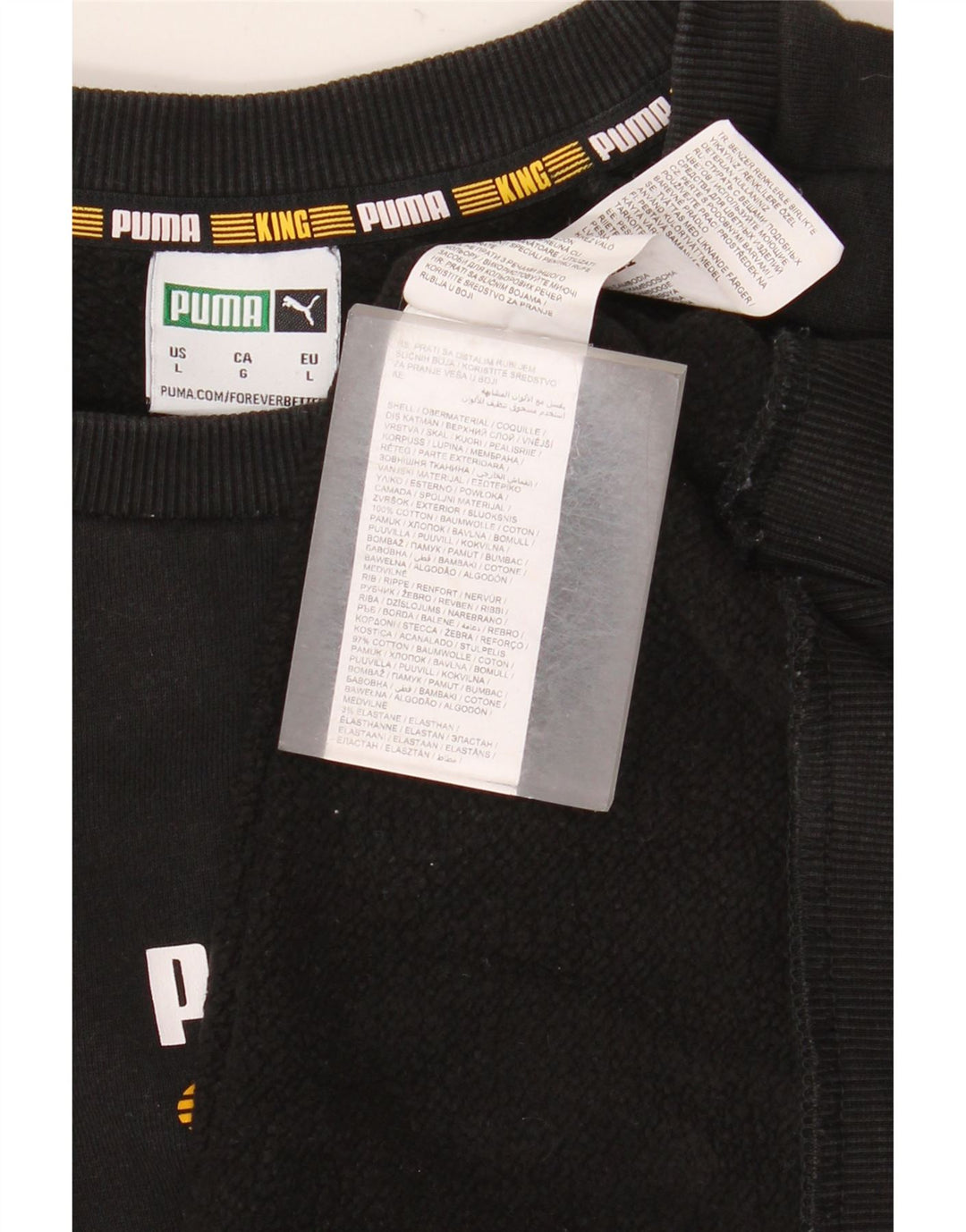 Męska bluza z grafiką Puma, duża, czarna, bawełniana
