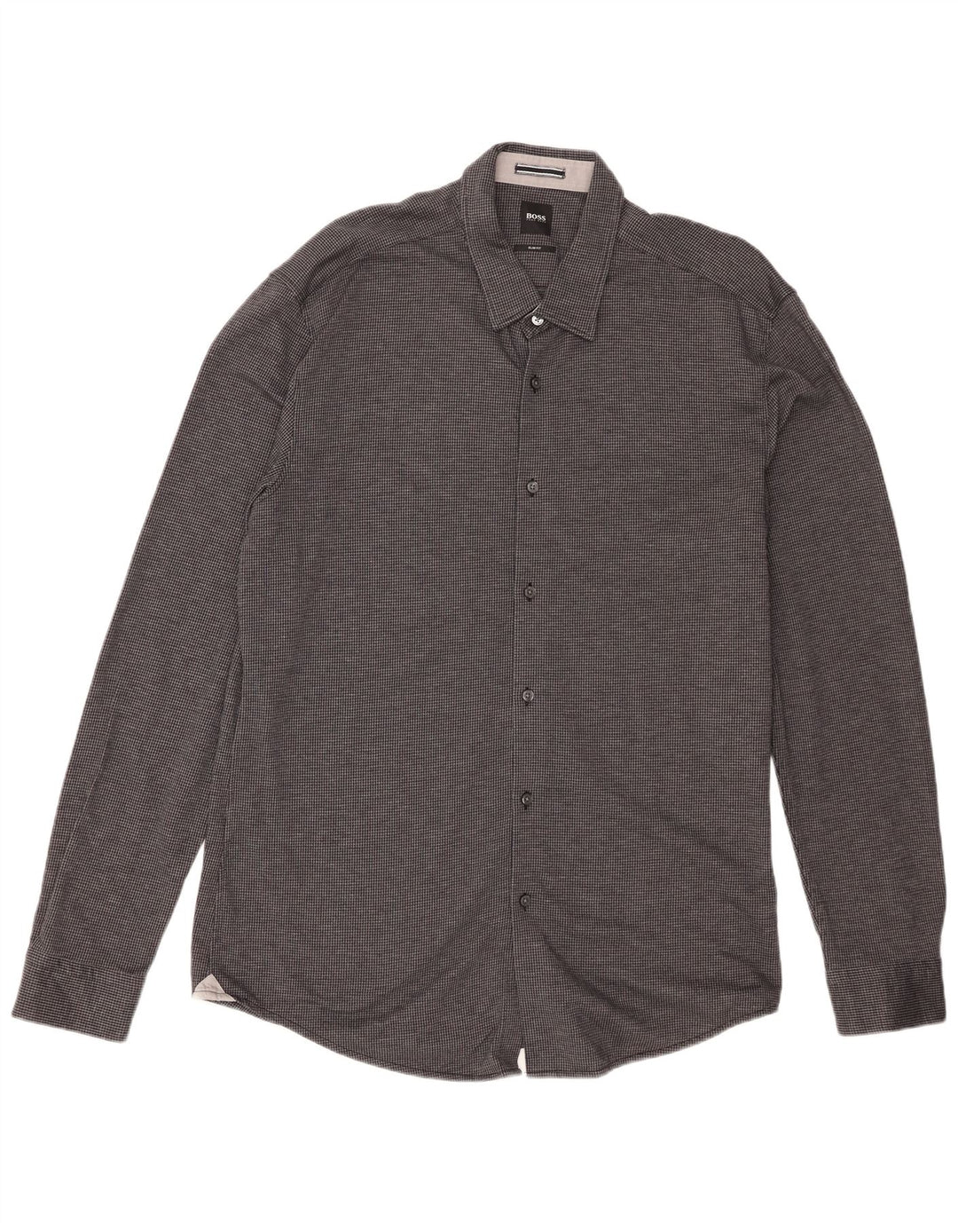 Męska koszula slim fit Hugo Boss 2XL w czarną pepitkę
