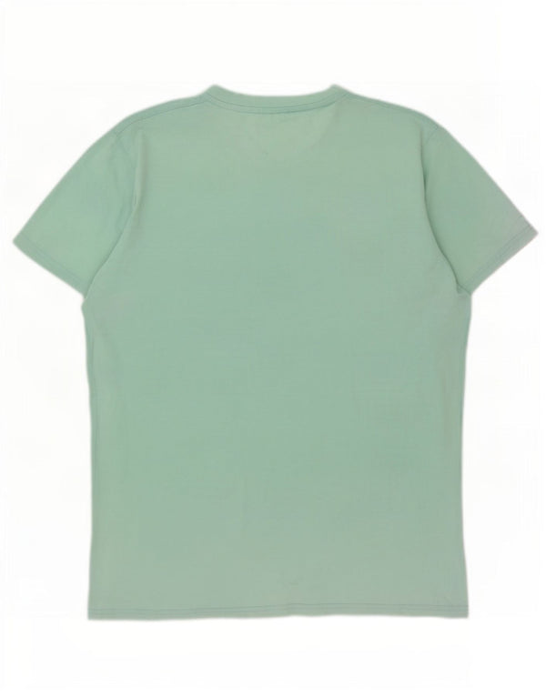 Męski T-shirt z grafiką Jack & Jones Top 2XL, turkusowa bawełna