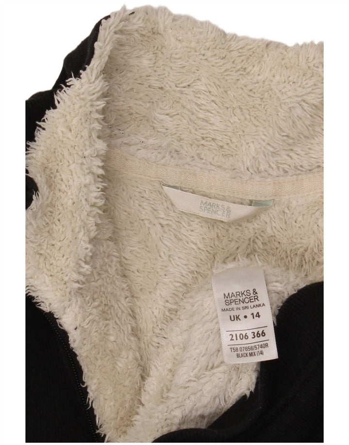 Kurtka dresowa damska Marks & Spencer Sherpa UK 14, duża, czarna
