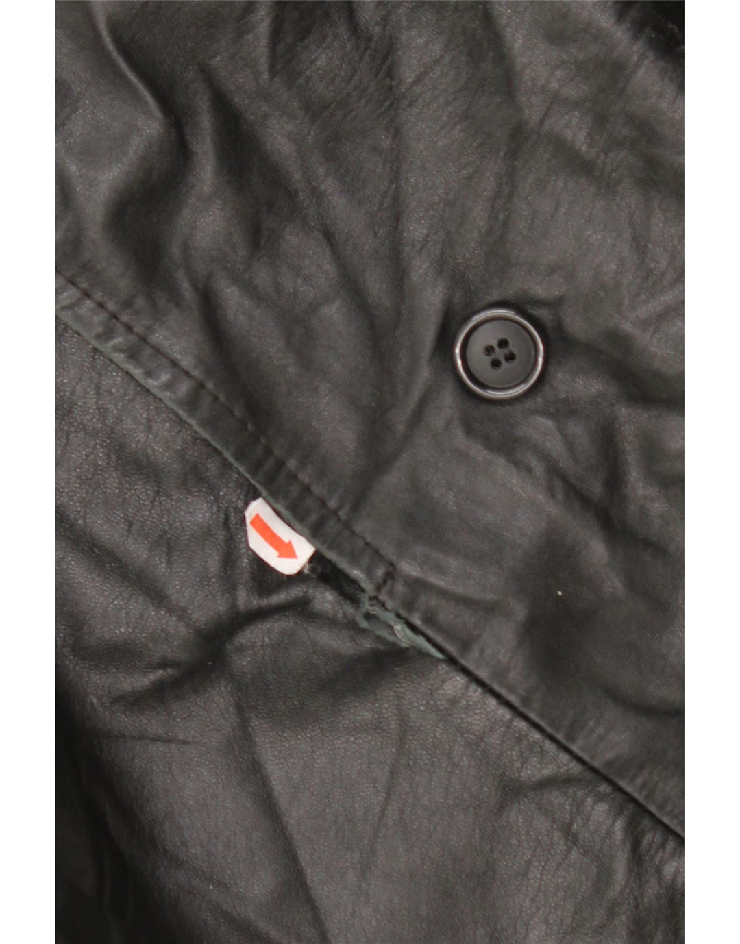 Damski płaszcz skórzany VINTAGE IT 48 XL czarny