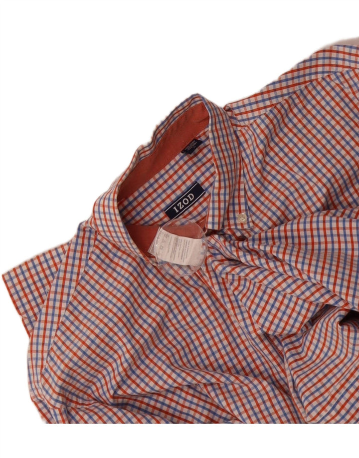 IZOD Mens Shirt Medium Multicoloured Check Cotton Vintage Izod and Second-Hand Izod from Messina Hembry 