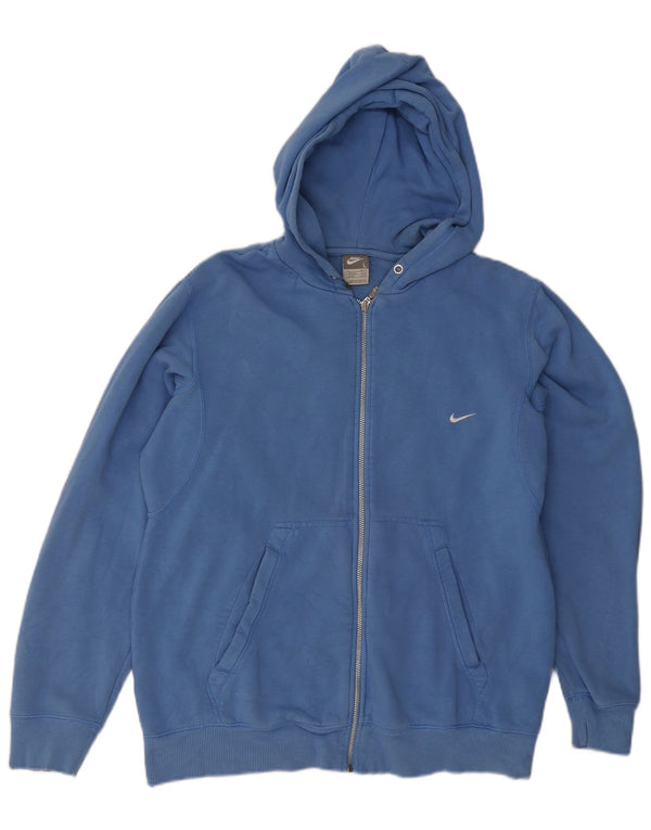 Męski sweter z kapturem i zamkiem błyskawicznym Nike UK 42/44, duży niebieski
