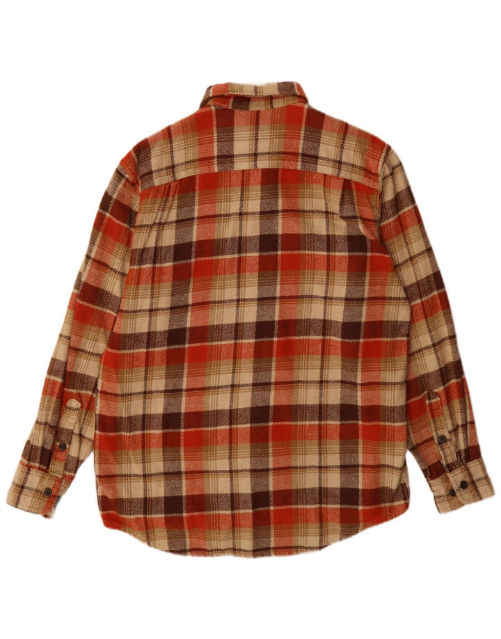 Męska koszula flanelowa Timberland w średnią beżową kratkę, bawełniana