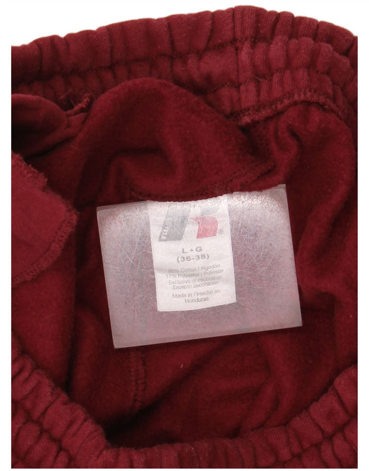 Męskie spodnie dresowe RUSSELL ATHLETIC, duże, bordowe, bawełniane