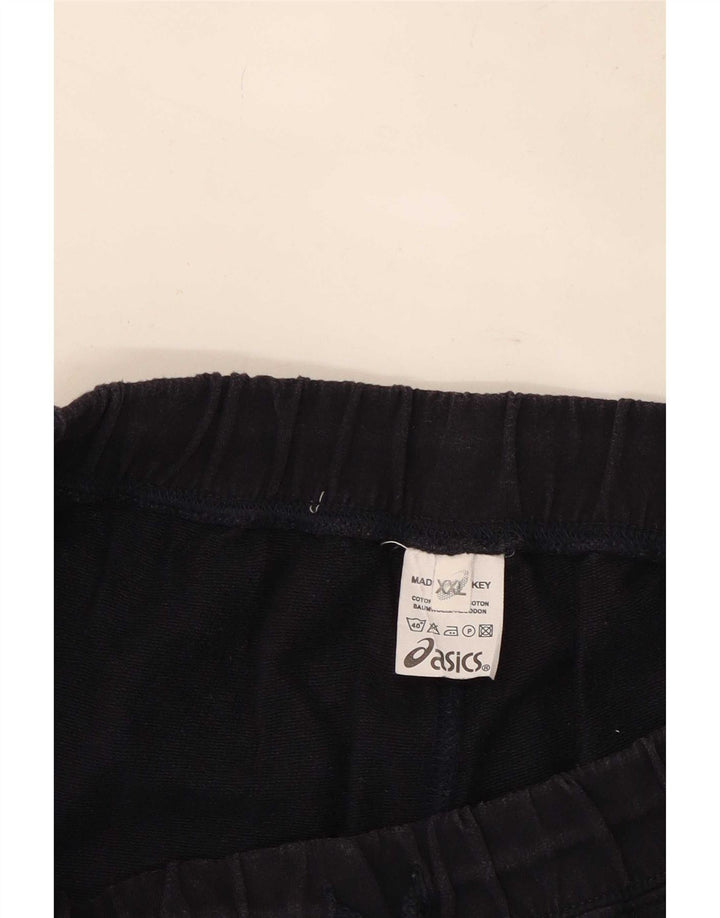 Damskie spodnie dresowe Asics 2XL, granatowe, bawełniane