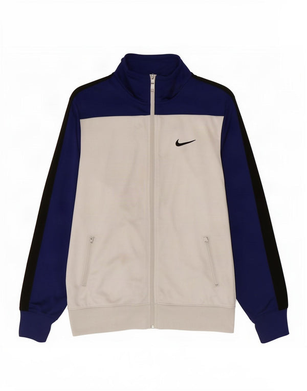 Damska kurtka dresowa Nike UK 18 XL, biały poliester z blokami kolorów