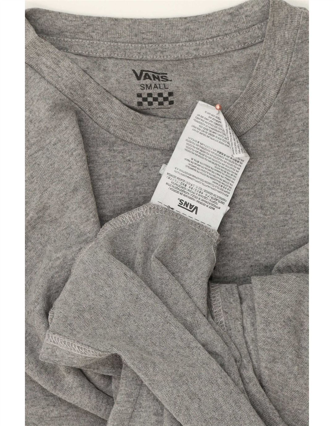 T-shirt męski Vans, mały, szary, bawełniany w plamki