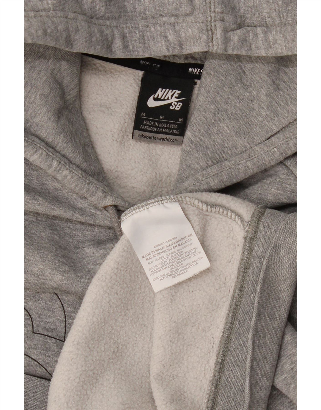 Męski sweter z kapturem Nike z grafiką, średnioszary, bawełniany w cętki