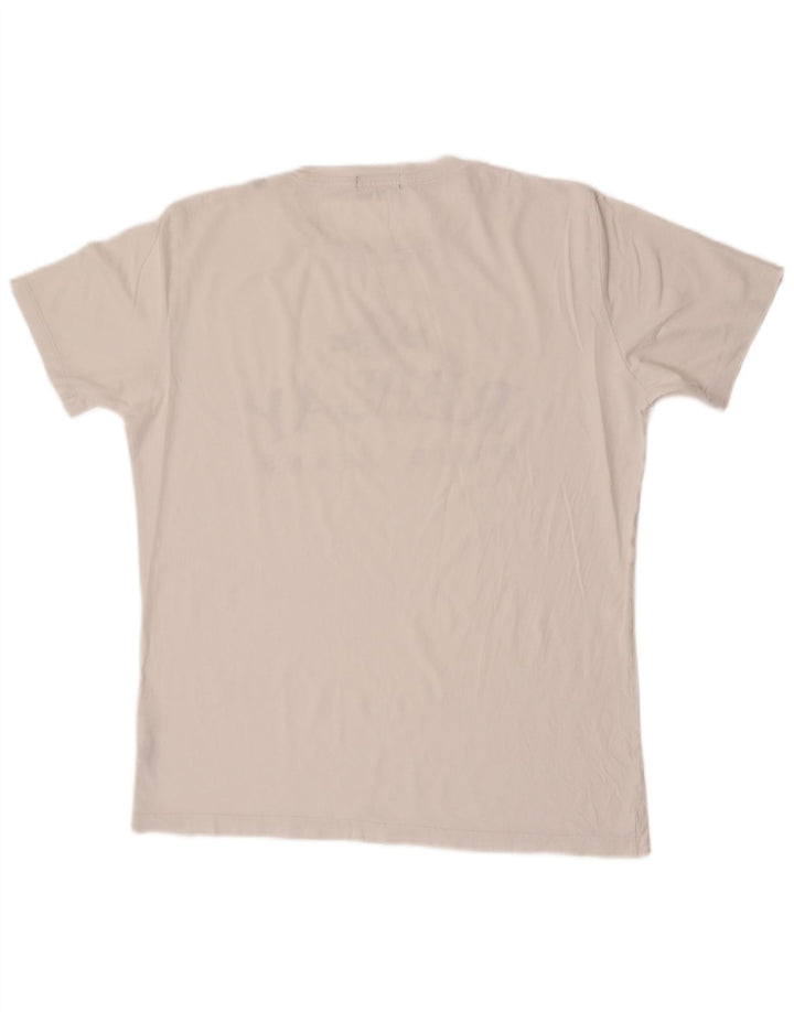 Męski T-shirt z grafiką Replay, duży, biały