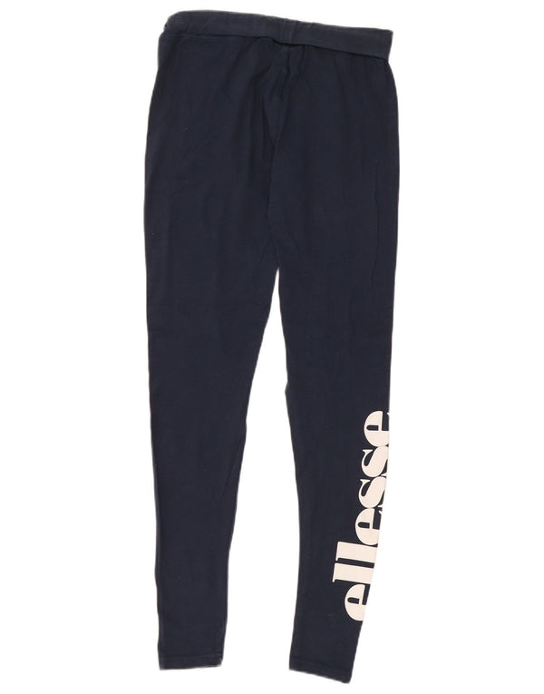Damskie legginsy Ellesse Graphic UK 10 Small, granatowe, bawełniane