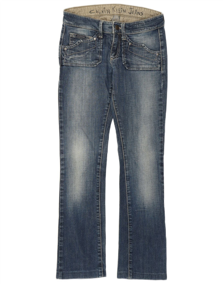 Damskie jeansy Calvin Klein Bootcut W27 L27 Niebieskie bawełniane