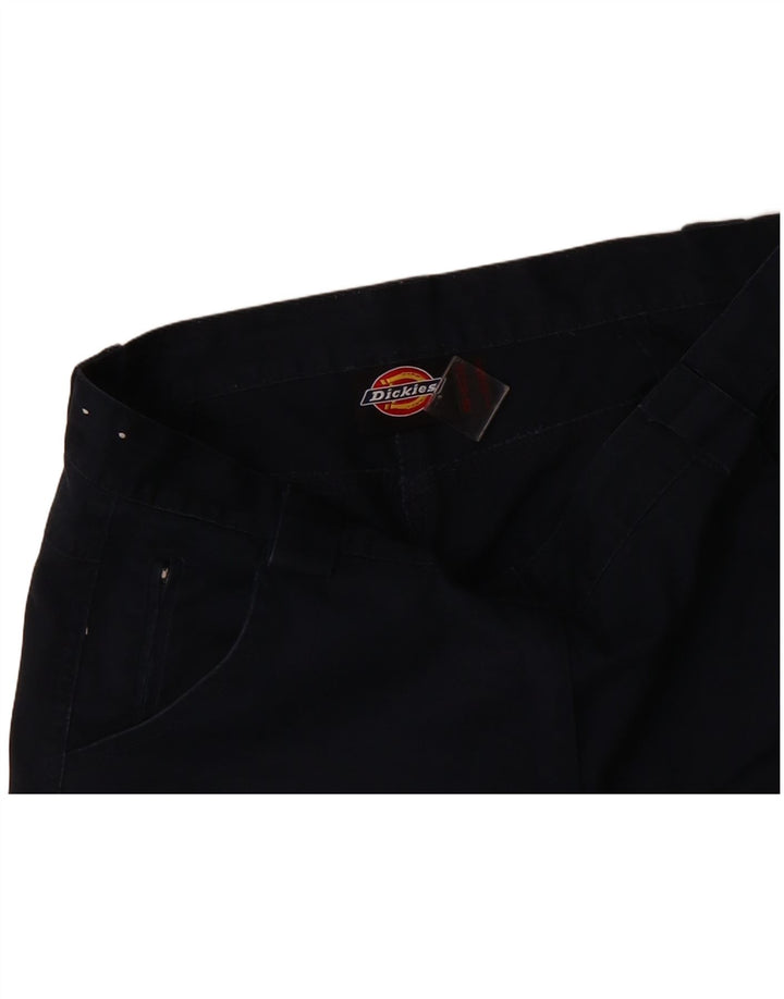 DICKIES Womens Straight Cargo Trousers W34 L31 Navy Blue Polyester