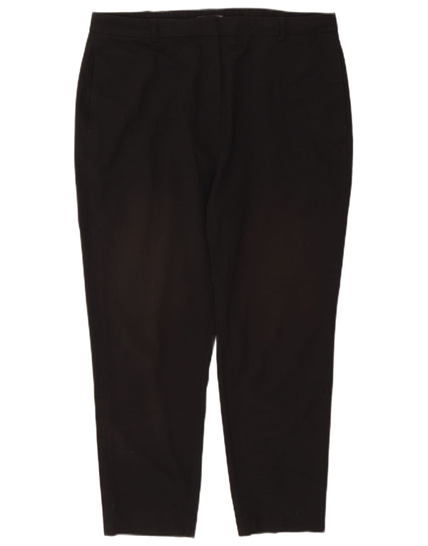 Marks & Spencer Damskie spodnie garniturowe z wysokim stanem UK 18 XL W36 L27 Czarne