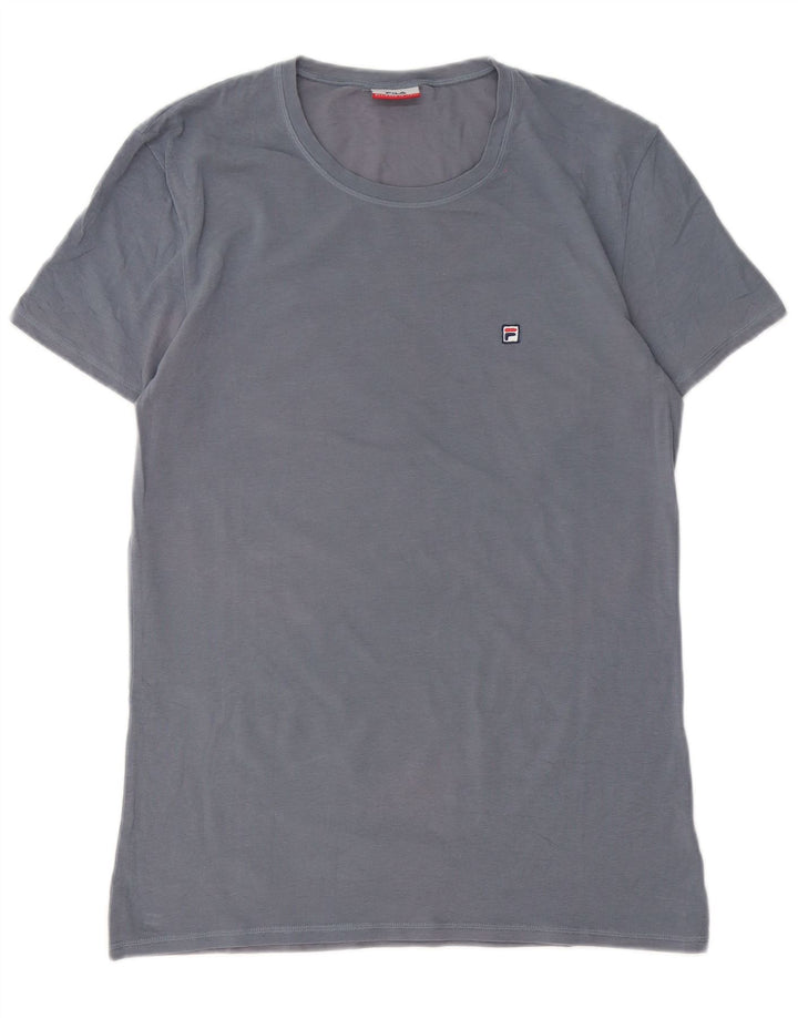 T-shirt męski Fila, duży, niebieski, bawełniany