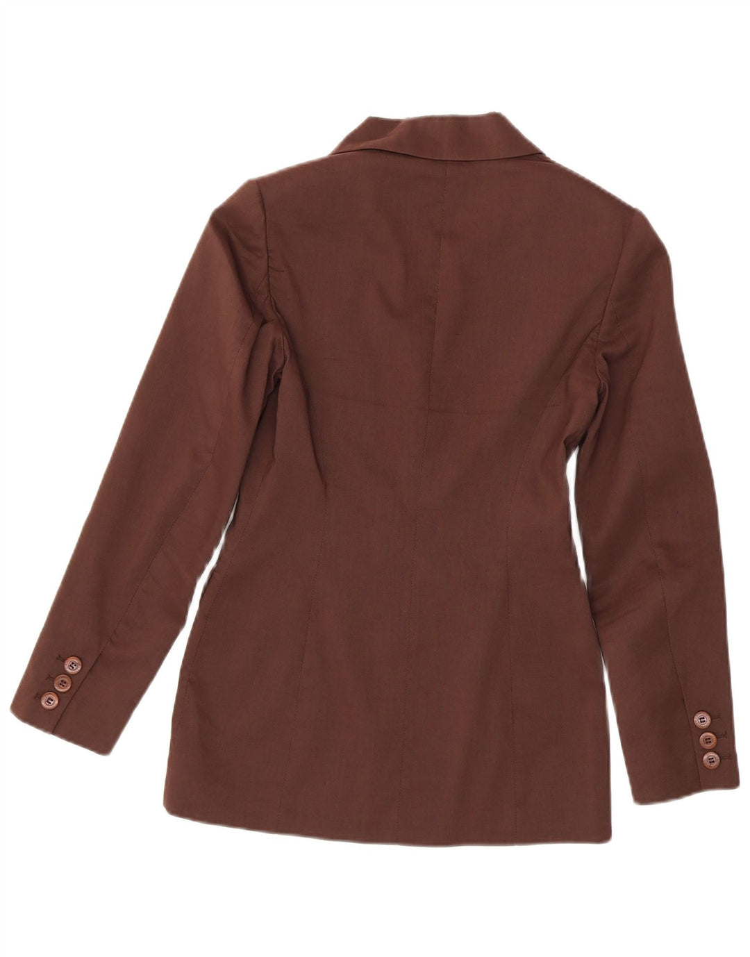 Karen Millen Damska marynarka zapinana na 2 guziki UK 8 Small Brown Linen