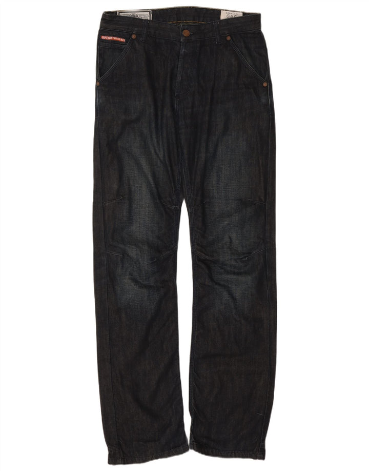 Męskie proste dżinsy Superdry W34 L34 Granatowa bawełna
