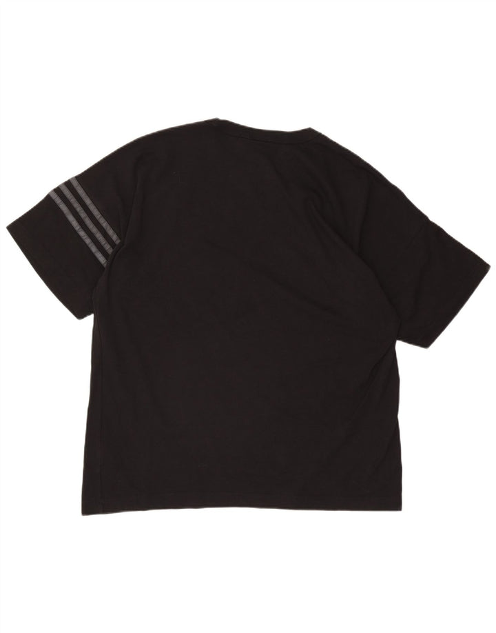 Adidas Męski T-shirt Top Średni Czarny Bawełniany