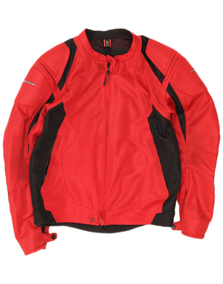 Męska kurtka wyścigowa Vintage UK 42 XL w kolorze czerwonym