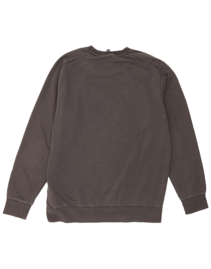 Męska bluza Adidas z grafiką o regularnym kroju, duża, szara, bawełniana