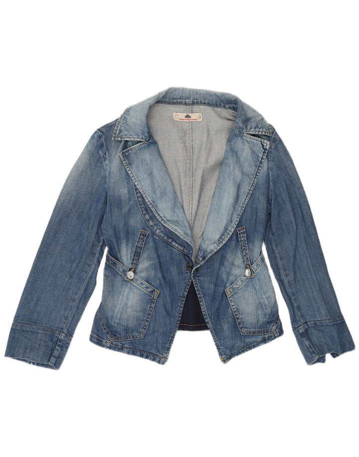 Kurtka damska Fornarina Crop Denim Blazer UK 8 Small Blue
