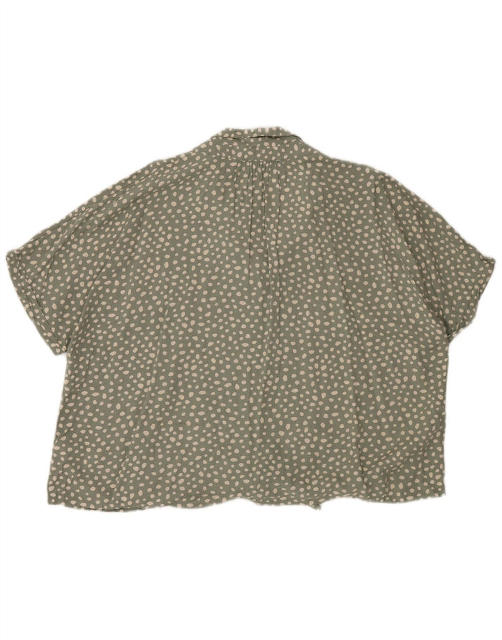 Damska bluzka koszulowa FAT FACE wiązana z przodu UK 20 2XL w kolorze zielonym