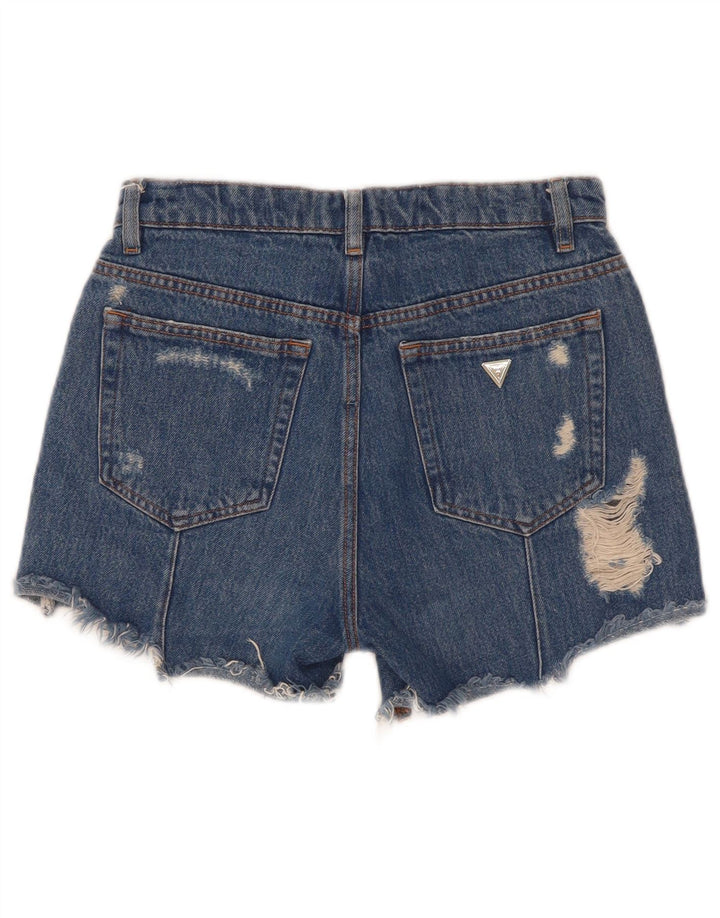 Damskie spodenki jeansowe Guess w trudnej sytuacji W25 XS, niebieskie, poliestrowe