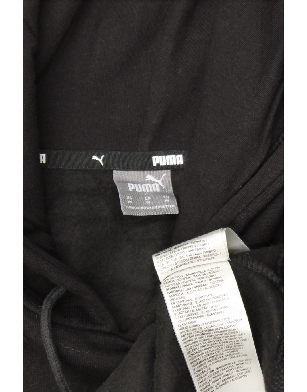 Damski sweter z kapturem i grafiką PUMA UK 14, średni czarny, bawełniany