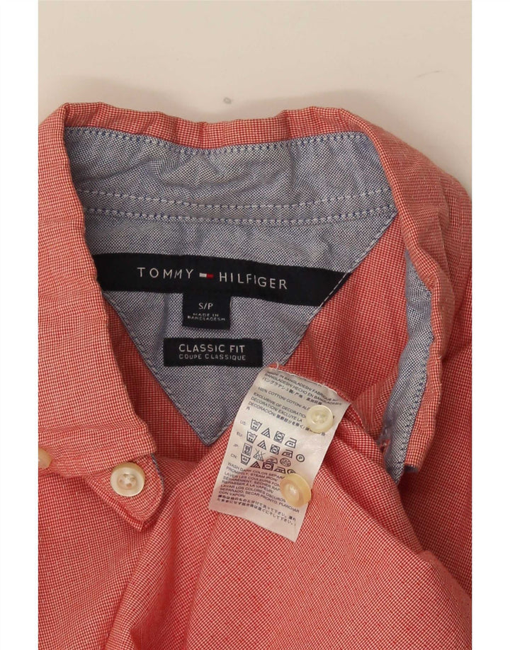 Męska koszula z krótkim rękawem Tommy Hilfiger o klasycznym kroju, mała czerwona pepitka