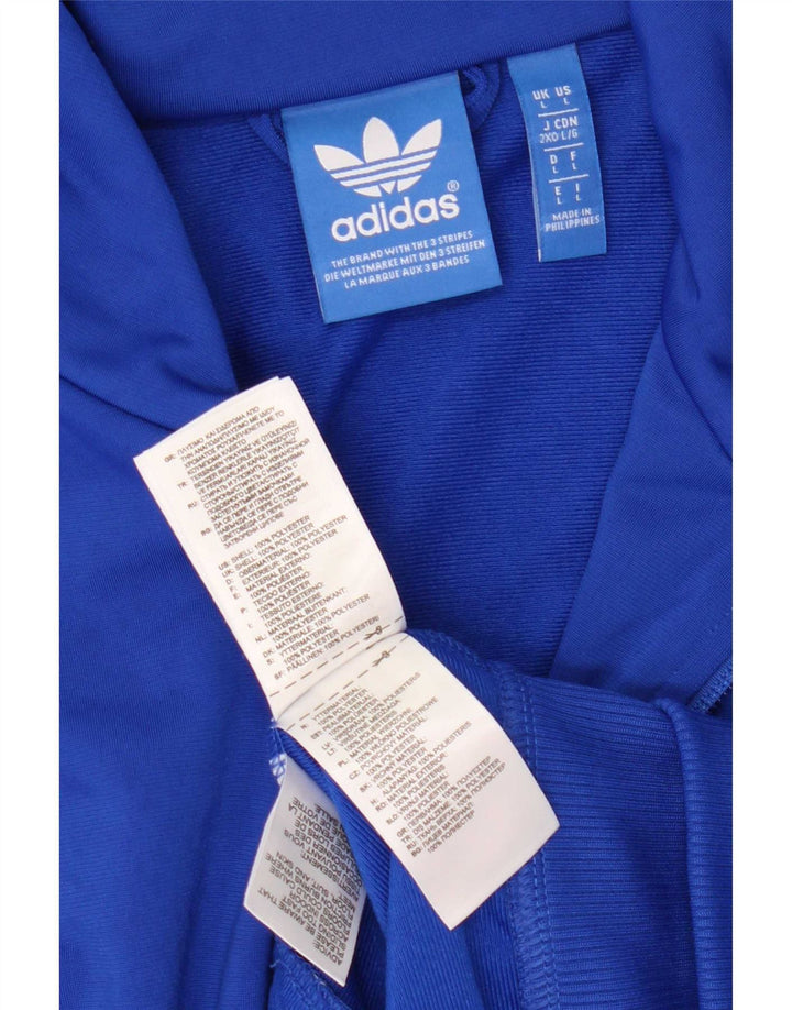 Adidas Męska bluza dresowa, duża, niebieska, poliestrowa