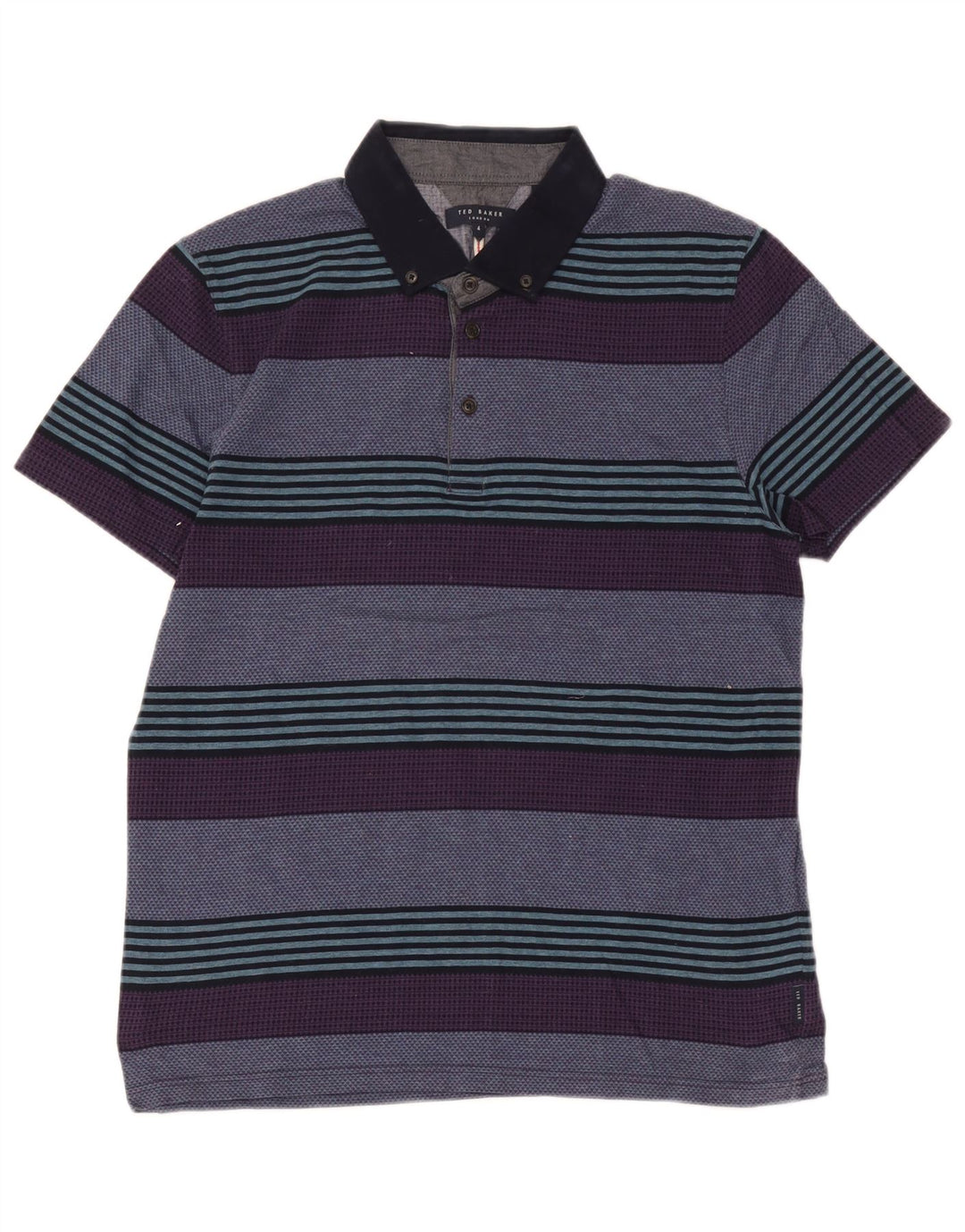 Męska koszulka polo Ted Baker, rozmiar 4, duża, bawełniana w kolorowe paski