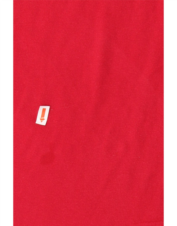 HOLLISTER Mens Graphic Top Long Sleeve Medium Red Cotton