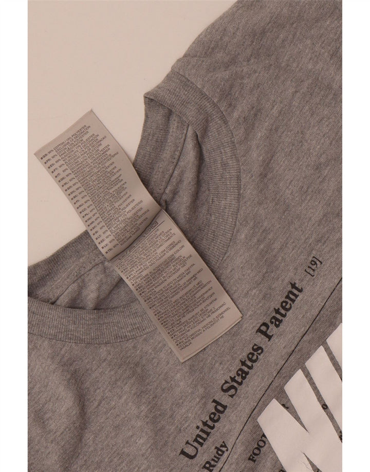 Męska koszulka z grafiką Nike Top UK 39/41 Średnia szara bawełna