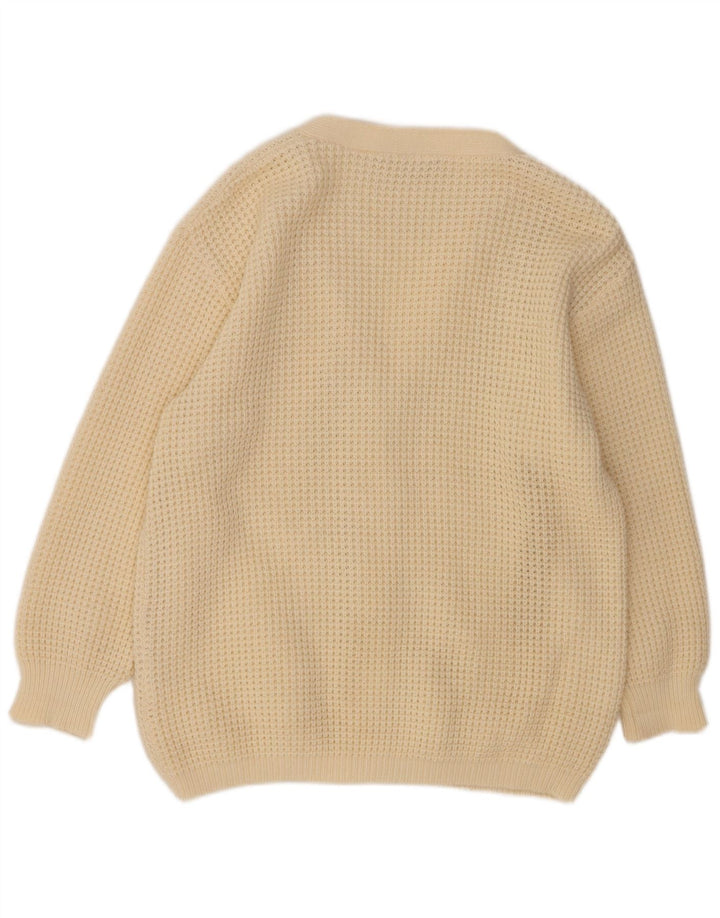 Sweter damski VINTAGE IT 48 XL w kolorze złamanej bieli, poliakryl