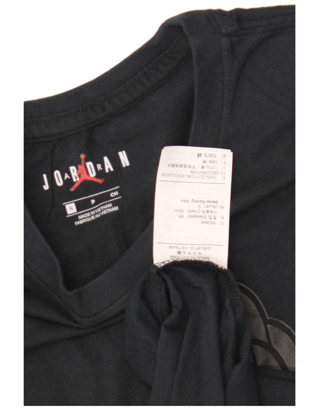 Męski T-shirt z grafiką Jordan, mały, czarny, bawełniany