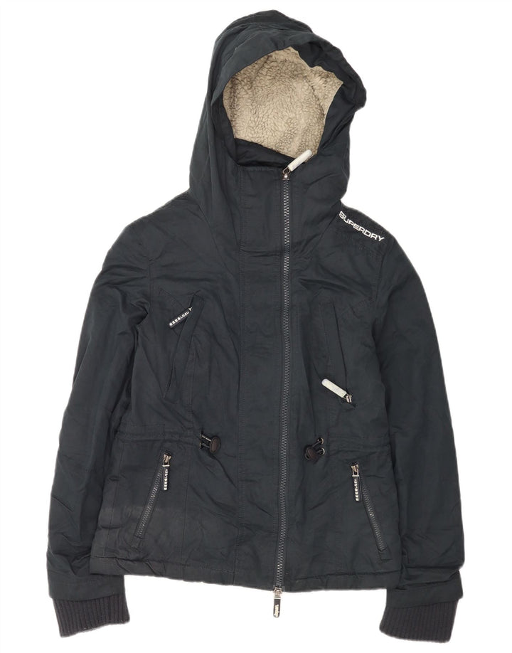 Damska kurtka wiatrówka Superdry Graphic UK 10, mała, granatowa