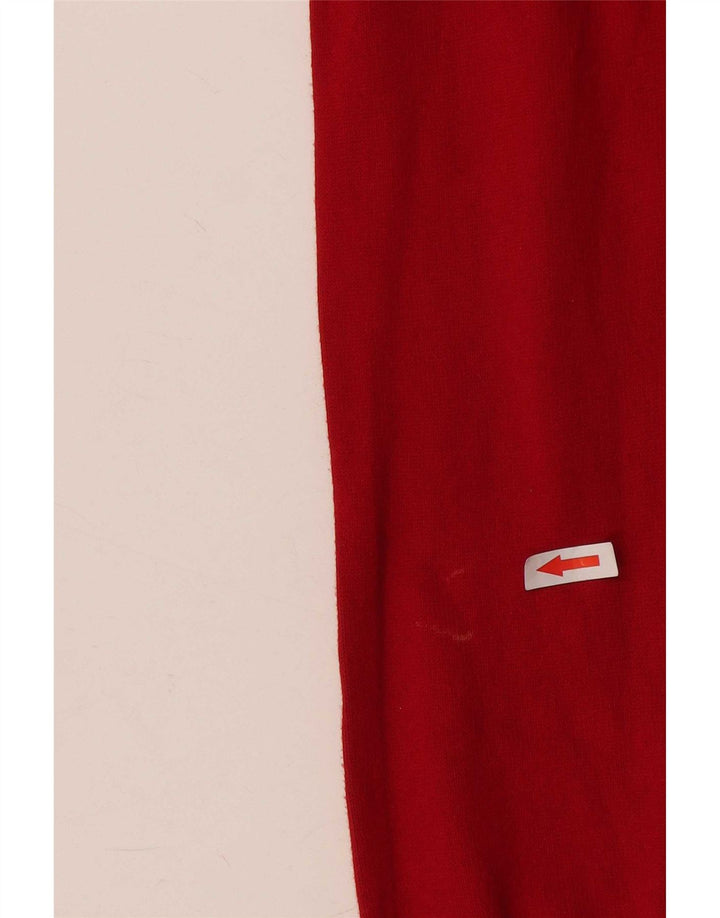 Sweter damski Zara z dekoltem w kształcie litery V, UK 12, średni czerwony, bawełniany