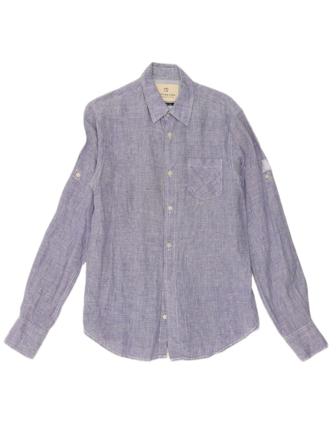 Koszula męska Scotch & Soda, mała, niebieska pepitka