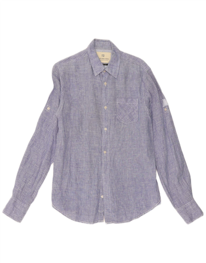 Koszula męska Scotch & Soda, mała, niebieska pepitka